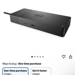 Dell WD19S 180W Docking Station (130W Power Delivery) USB-C, HDMI, Dual DisplayPort, Black 