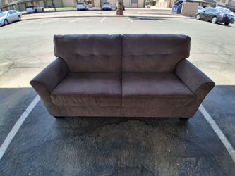 Dark Brown Fabric Couch - Great Condition!
