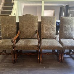 Set of 4 Louis XIII / Os de Mouton Chairs