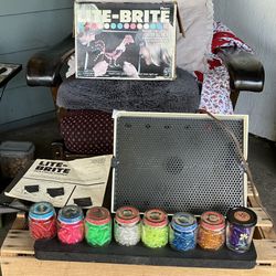 1970’s Vintage Hasbro Lite Brite With Box, Pegs, and Original Instructions 