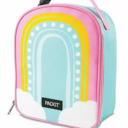 Packit freezer canvas rainbow zip lunch bag
