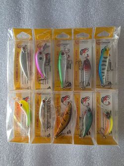 Power Action Spinnerbait Fishing Lures - Set of 10