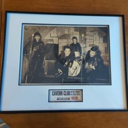 The Original Beatles at the Cavern Club Signed by Pete Best with piece of brick (784/1500)
