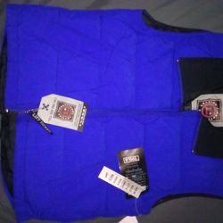 NEW Lift Ticket By Toma youth size 12 blue duck down puffer zipper vest 