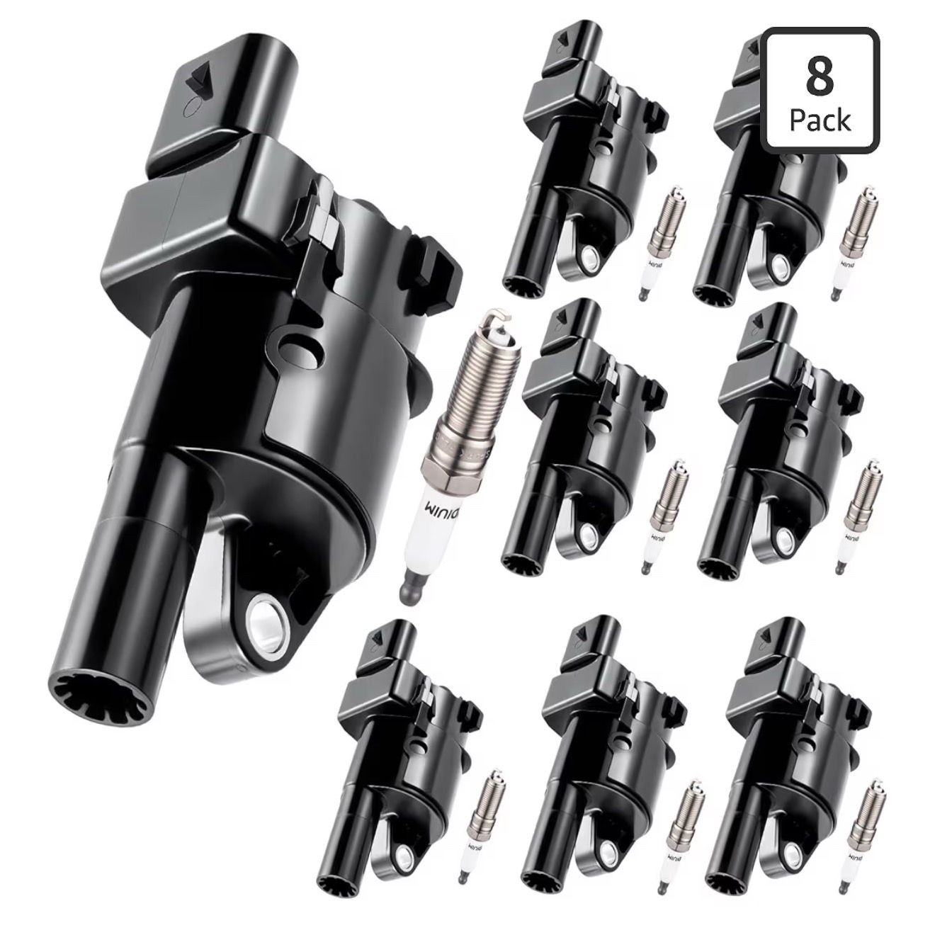 8-Pack UF742 Ignition Coils & ILTR5B11 spark plugs, please check photos for more information thank you