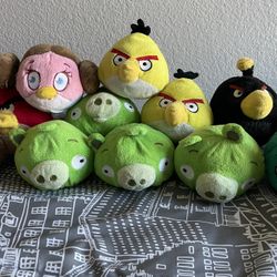 Lot of 11 Angry Birds Plush Stuffed Animals Star Wars