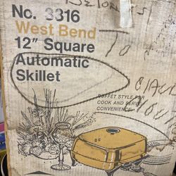 West Bend 12” Square Automatic Skillet 
