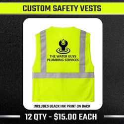 Custom logo safety vest