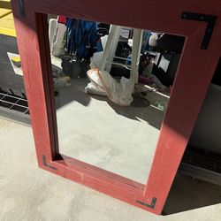 YOSHOOT Rustic Wooden Framed Wall Mirro