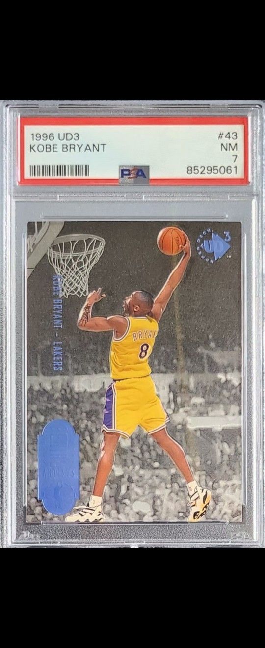 Kobe Bryant RC 1996 UD3 #43 Aerial Artist PSA 7 LA Lakers Rookie HOF