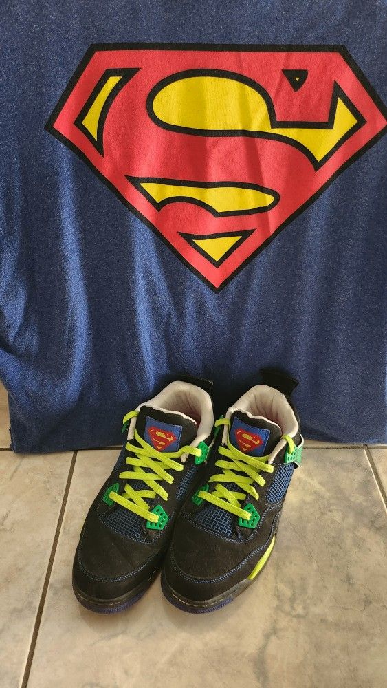 Custom Jordan 4 Superman Size 11 for Sale in Stockton, CA - OfferUp