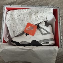 Air Jordan 4 Retro White Cement Sz 6.5y 