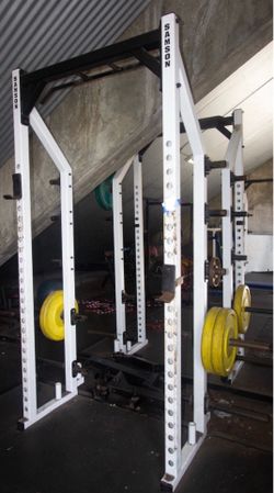 3 SAMSON Squat Racks w/ attached Platform