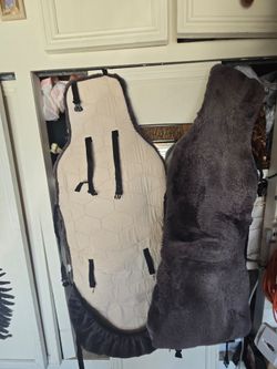 Sheepskin seat covers gray