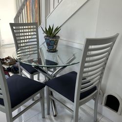 Tempered Glass Kitchen Table With Chairs 