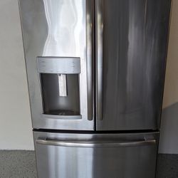 GE 22.1 Cu. Ft. Counter-Depth Stainless Steel French Door Refrigerator With Bottom Freezer Drawer