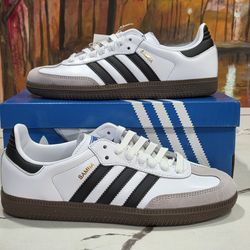 Adidas Samba OG White Black Gum Size 5.5 Men's, 6.5 Women's