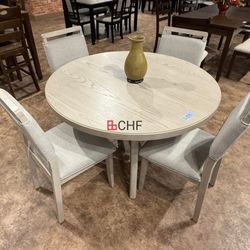 5 Piece Round Dining Table Set  - August Sale ! 
