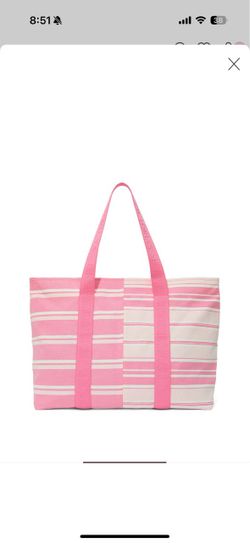 Victoria's Secret Pink Striped Tote Bag