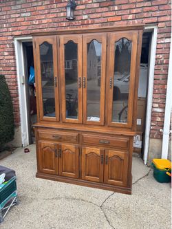 Wood Hutch Cabinet