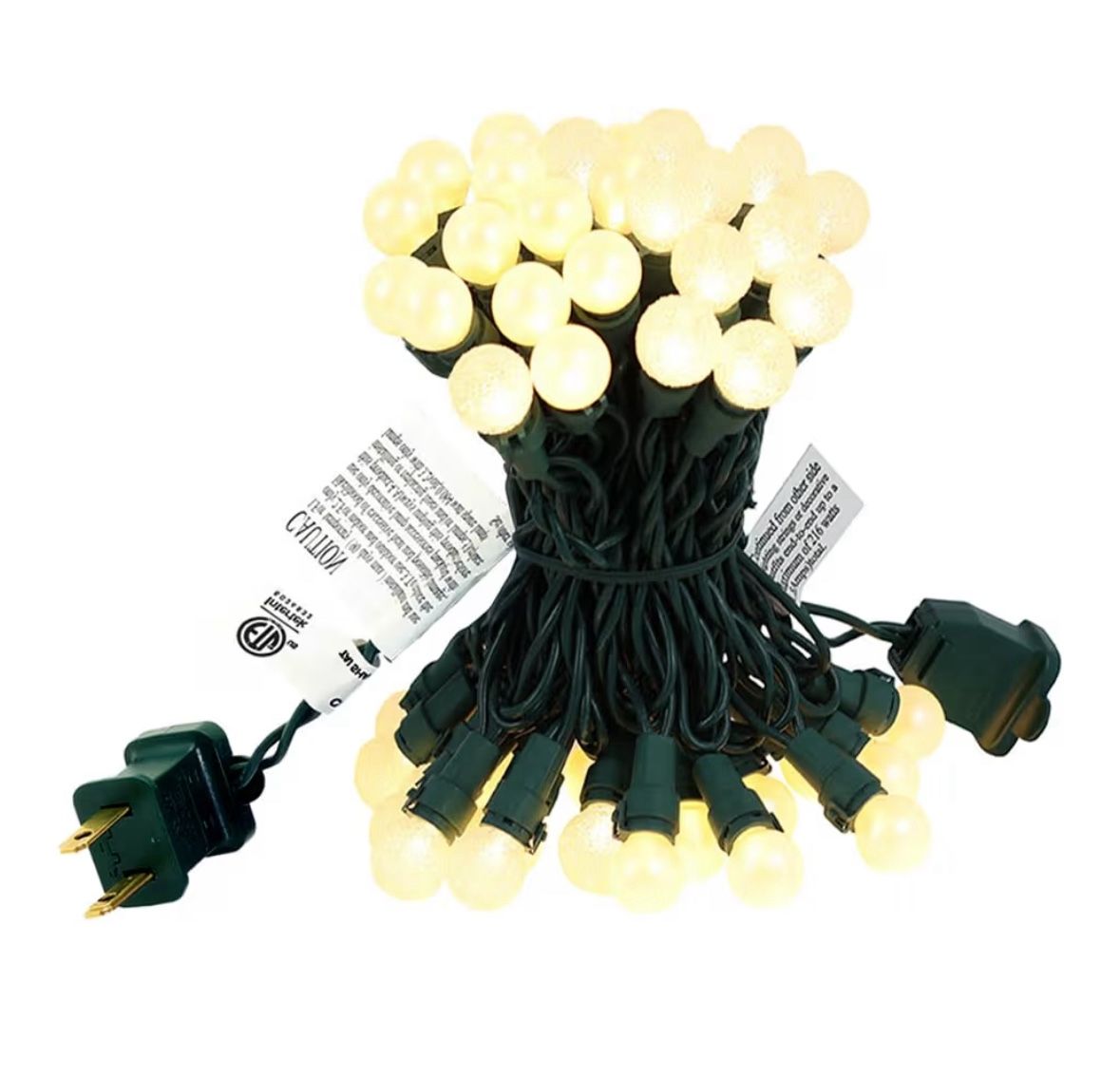 Christmas Lights 50 LED Warm White Pearl 