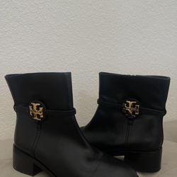 Tory Burch Leather Moto Boots