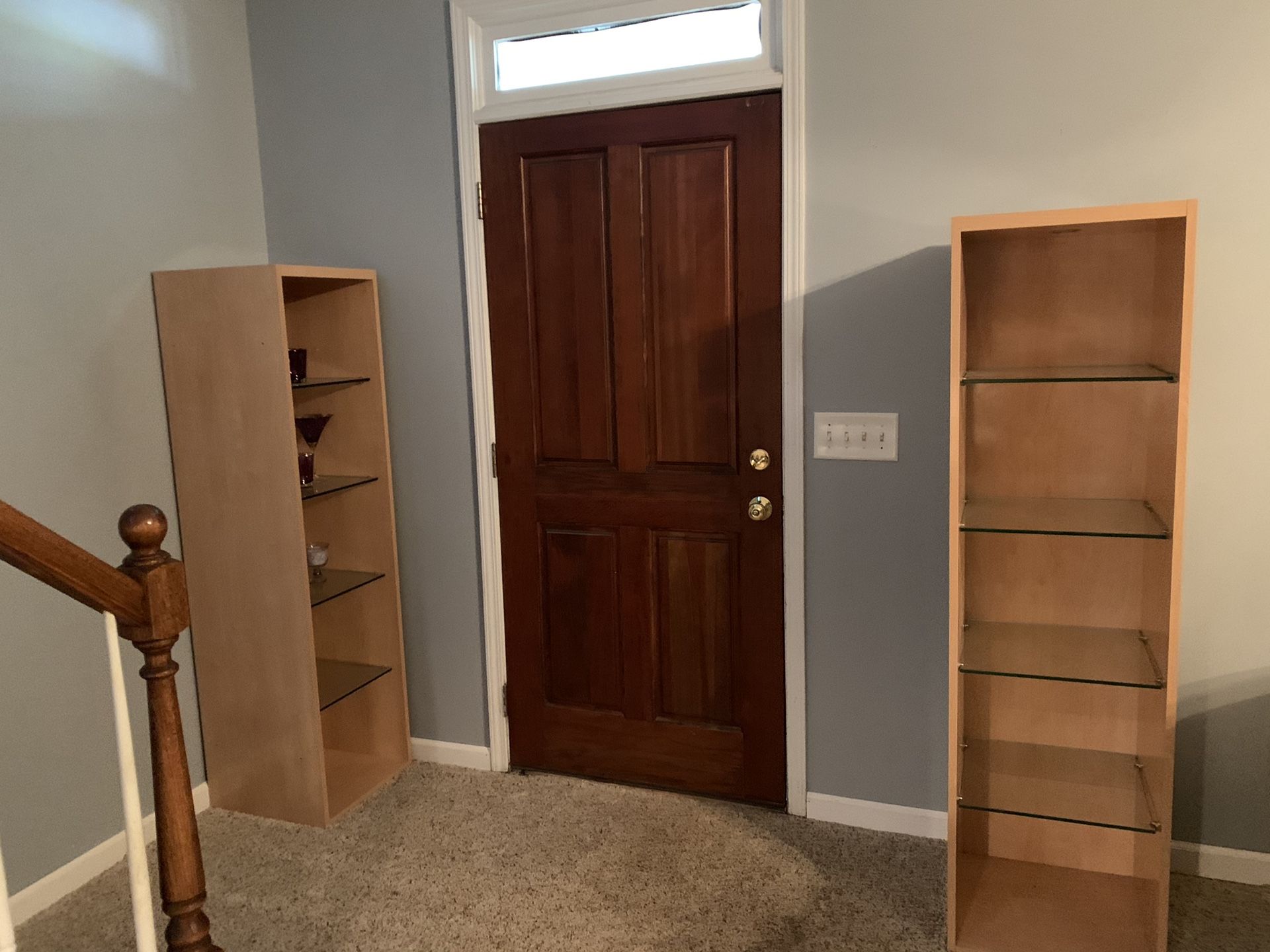 2 Storage cabinets with Glass Shelves