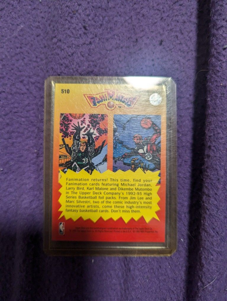 Michael Jordan and Larry Bird Comic Card