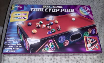 Electronic Light Up Tabletop Pool Game