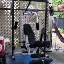 Parabody Serious Steel Home Gym - Bench and Plates included! Complete Set Selling AS-IS