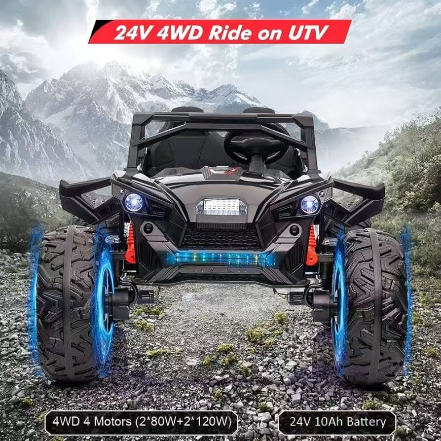 24 V and 2 seats for children with remote control,