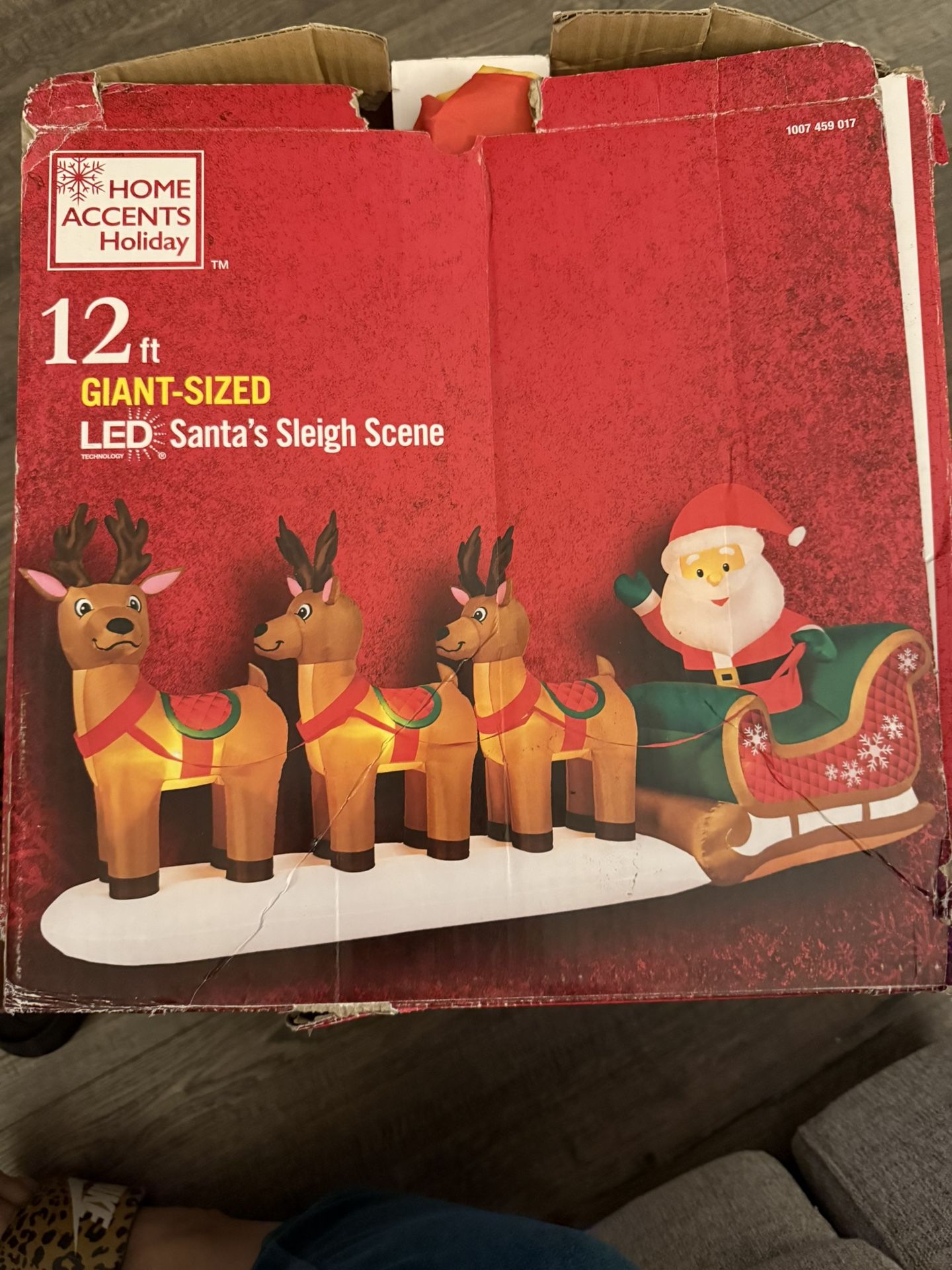 LED Santa Sleigh Scene