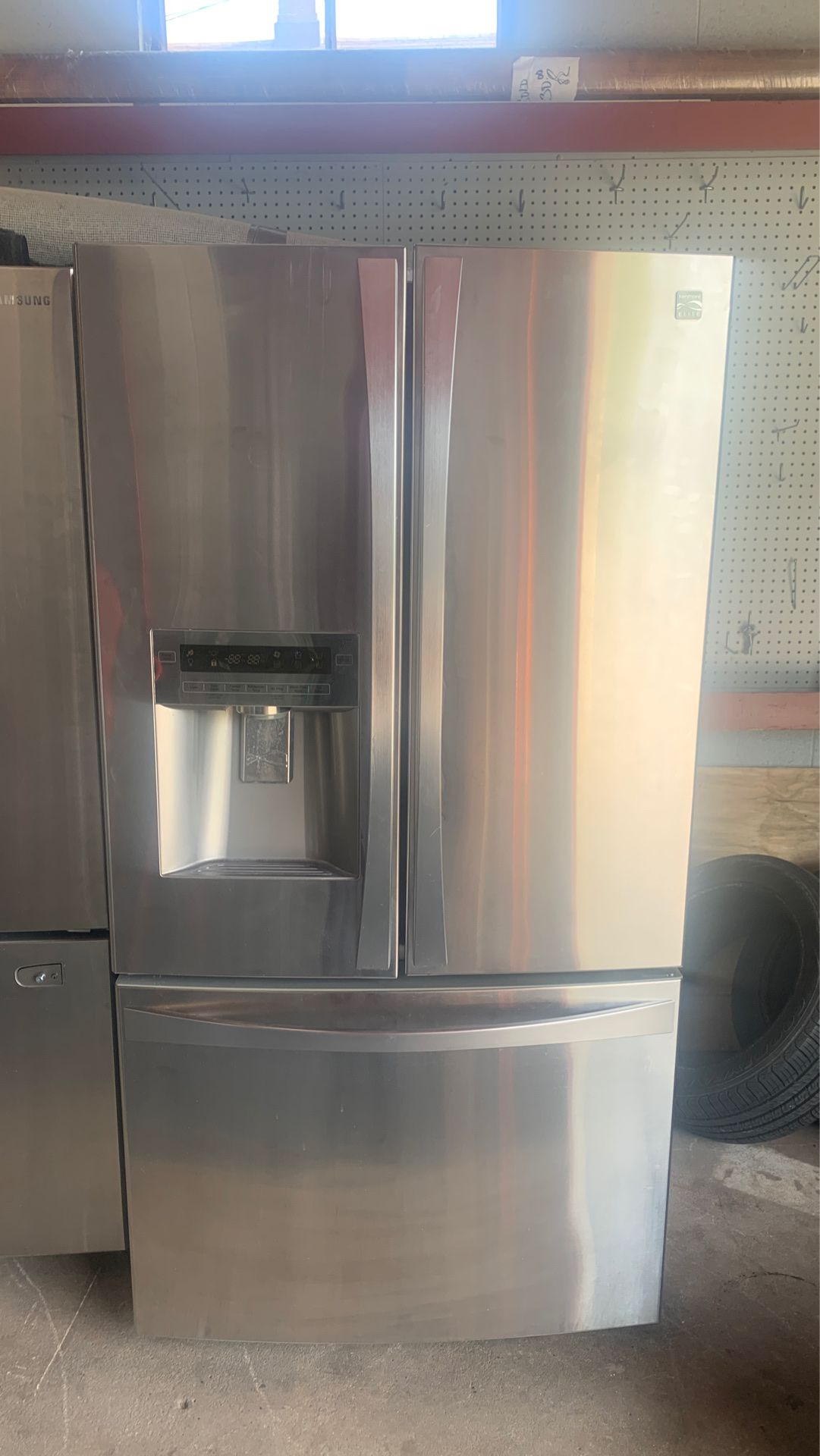 Stainless steel Kenmore elite refrigerator