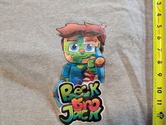 BeckBroJack Minecraft YouTuber Gaming Graphic T-Shirt Gray