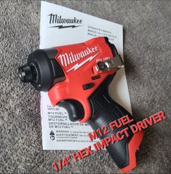 Milwaukee M12 FUEL 12V Brushless 1/4 in. Hex Impact Driver (NEW)