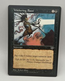 Mirage Withering Boon #152 Interrupt MTG Card