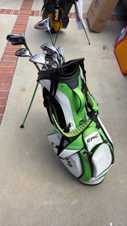 Epic Callaway golf bag and used clubs