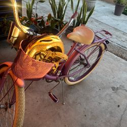 Purple Basket Bike 