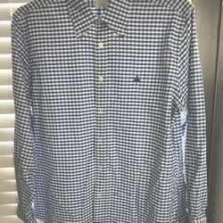 Brooks Brothers Dress Shirt - Mens L - Blue/White Gingham Check - Long Sleeve