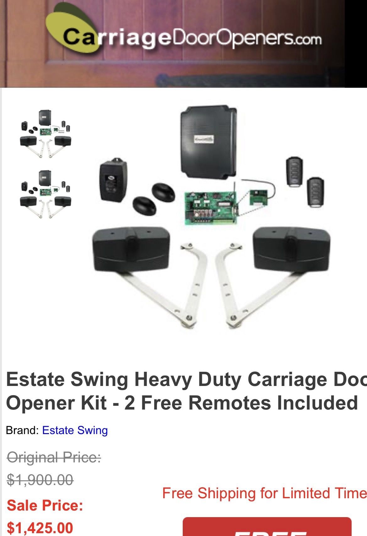 Heavy Duty Carriege Door Opener 