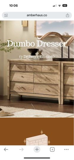 ❤️🔥 7 Drawers Dresser with Beveled Panel