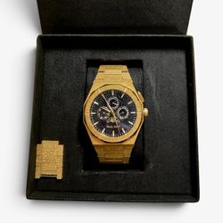 Paul Rich Moonphase Frosted Star Dust II Gold Watch