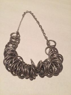 Rings silver necklace