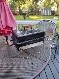 Portable Weber charcoal grill