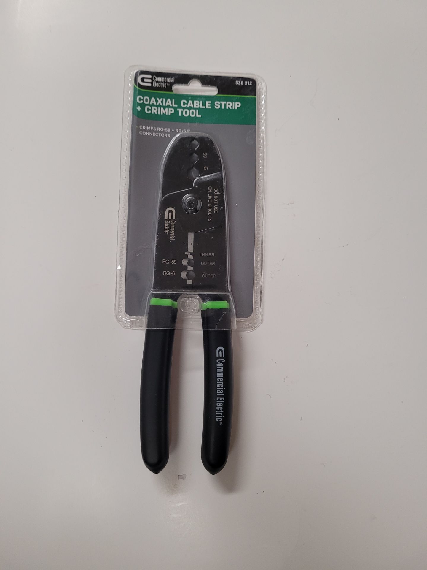 Commercial Electric Coaxial Cable Strip And Crimp Tool