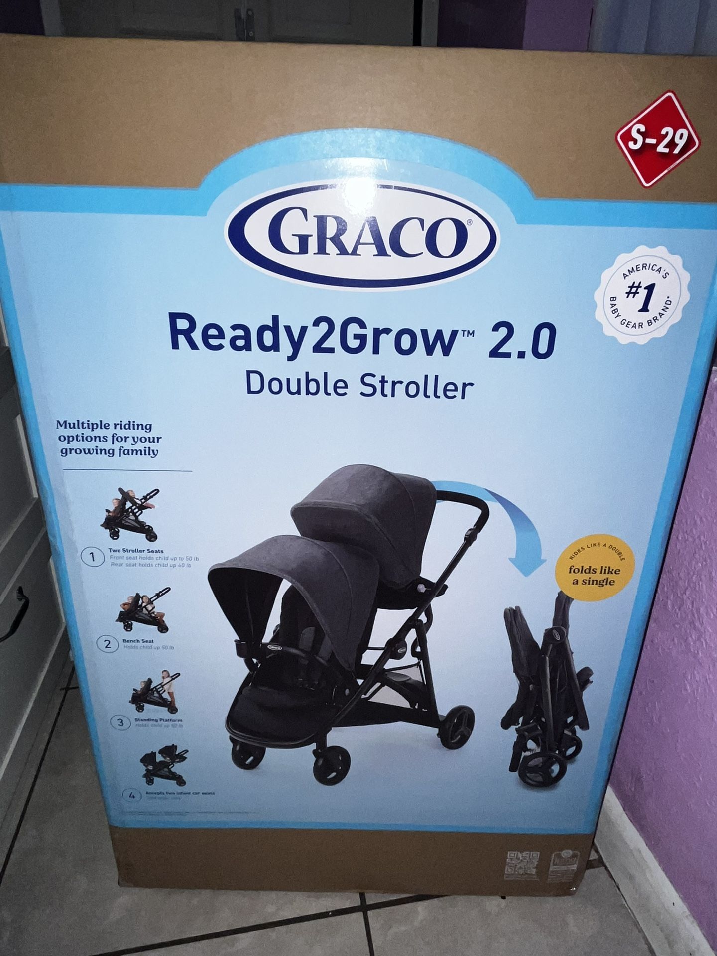 Brand New Graco Ready2Grow 2.0 Double Stroller (Unopened Box)