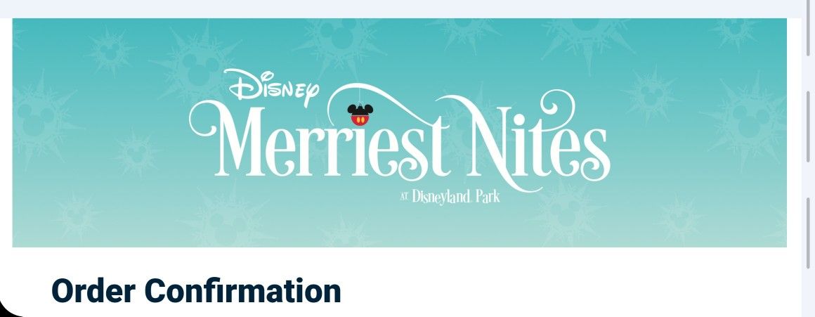 Disneyland Merriest Nights 12/9/21