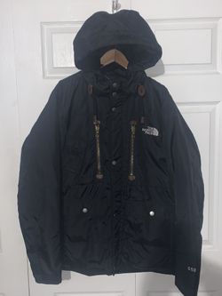 The North Face 550 Black Zipper Long Bomber Parka Jacket Goose Down Men’s Large