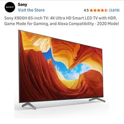 Sony X900H 65” tv