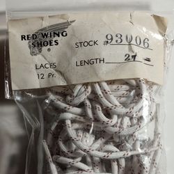 Red Wing Laces 93006 12 Pair White 2 Tone See Pics 